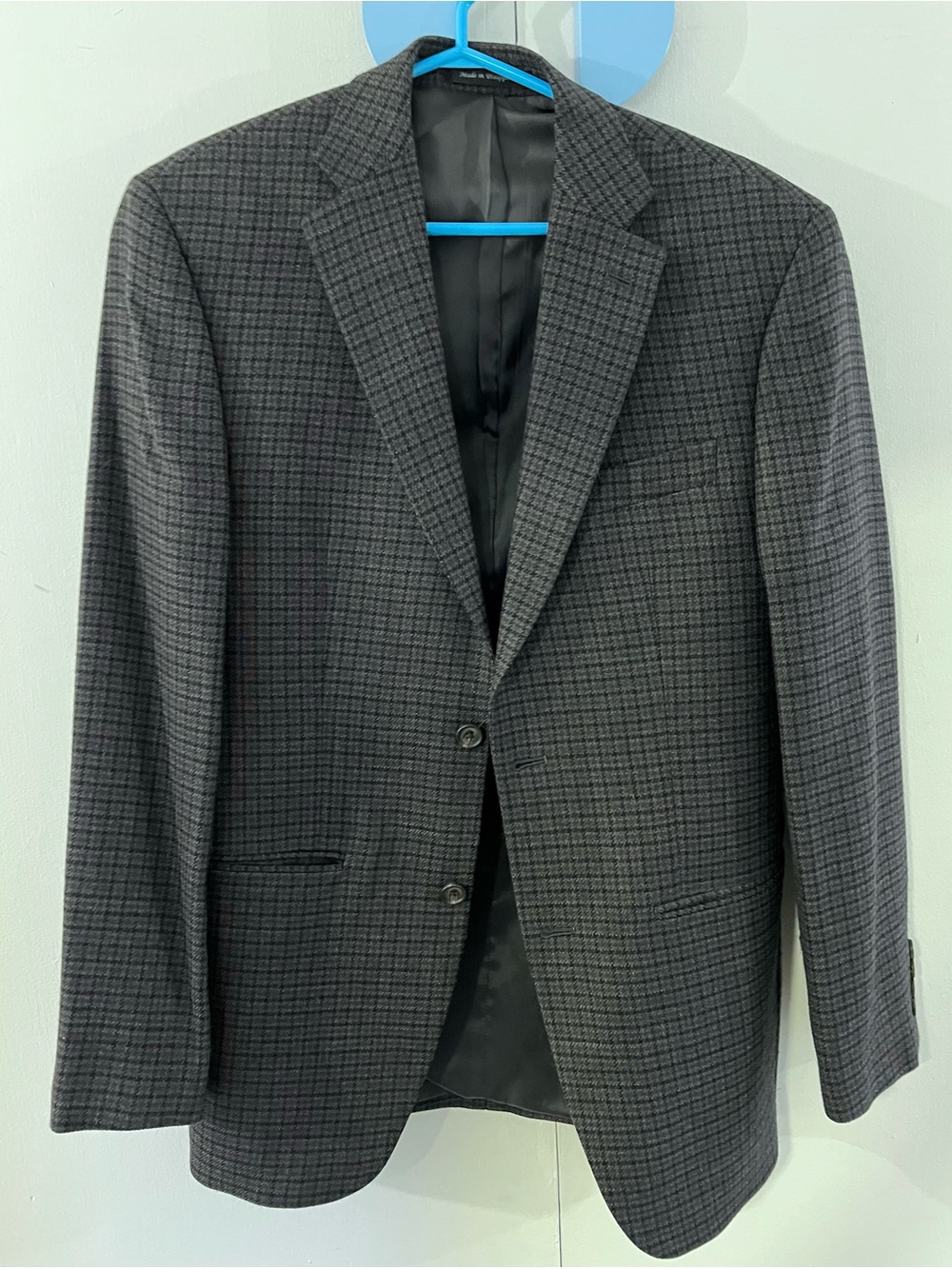 Lauren Ralph Lauren Men's Wool Charcoal Gray Checked Sport Coat